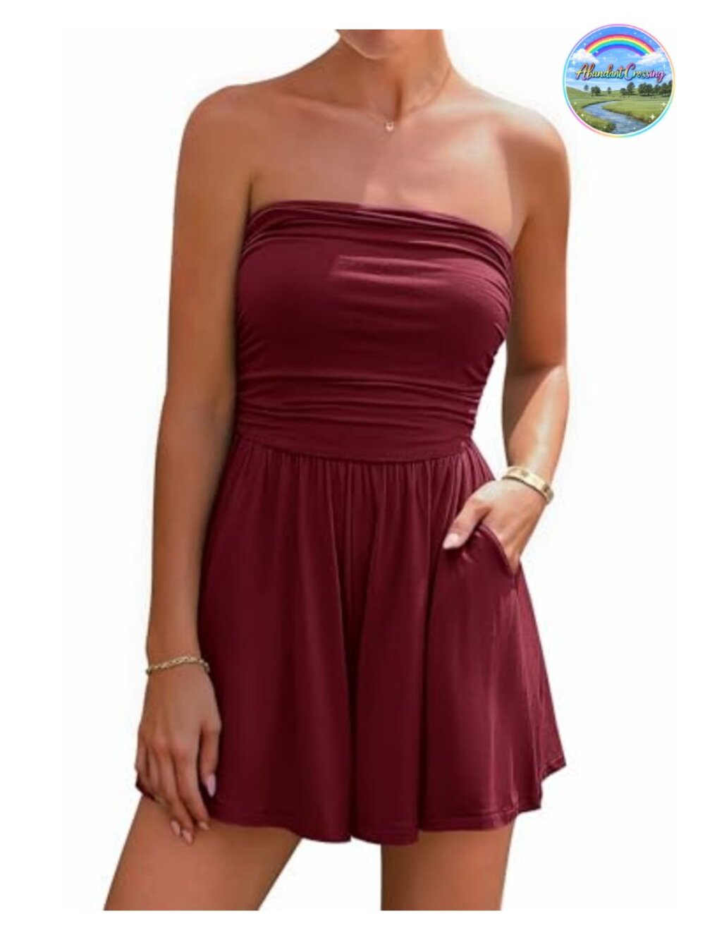 BTFBM Strapless Boho Womens Romper Off Shoulder Tube Top Shorts Jumpsuit Summer